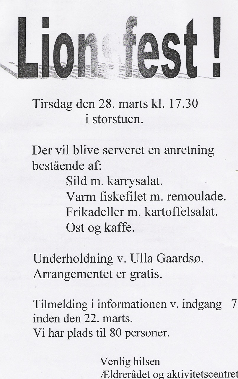 Ældrefest 1998