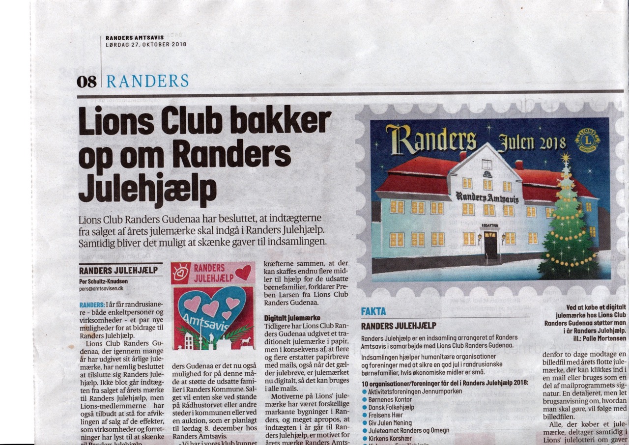 Julehj&aelig;lp 2018 sammen med Amtsavisen