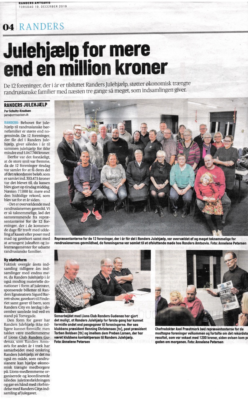 Randers Julehj&aelig;lp 2019 (Amtsavisen 19 dec 2019)
