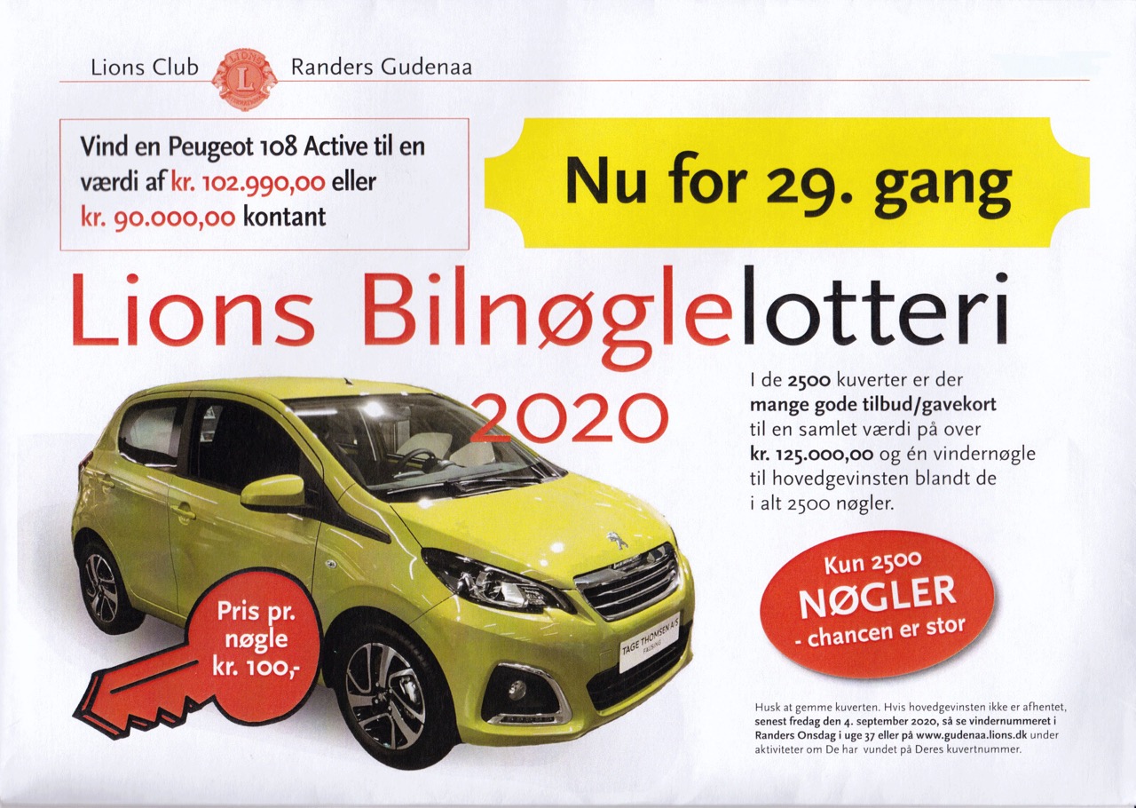 Bilnøglelotteriet 2020